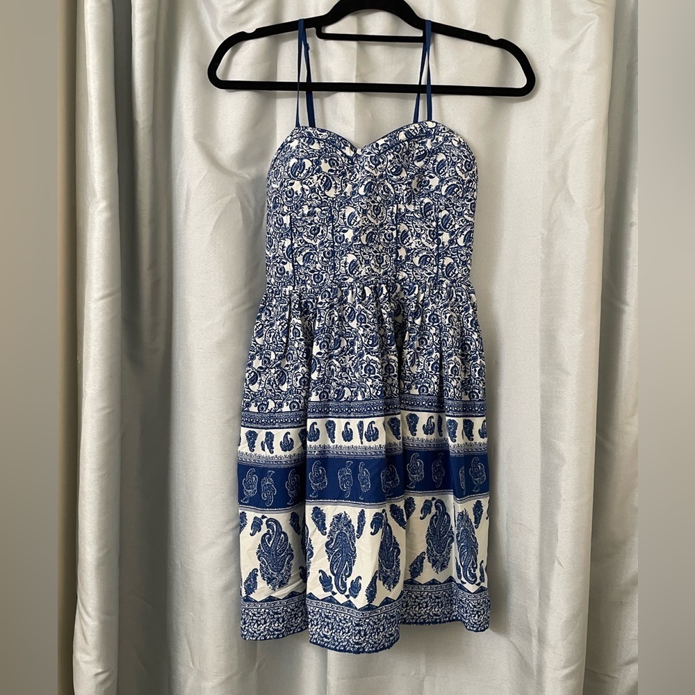 American Rag dress paisley blue design size small